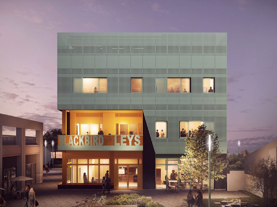 Artist's impression of community centre at Blackbird Leys redevelopment