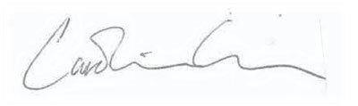 Signature of Chief Executive