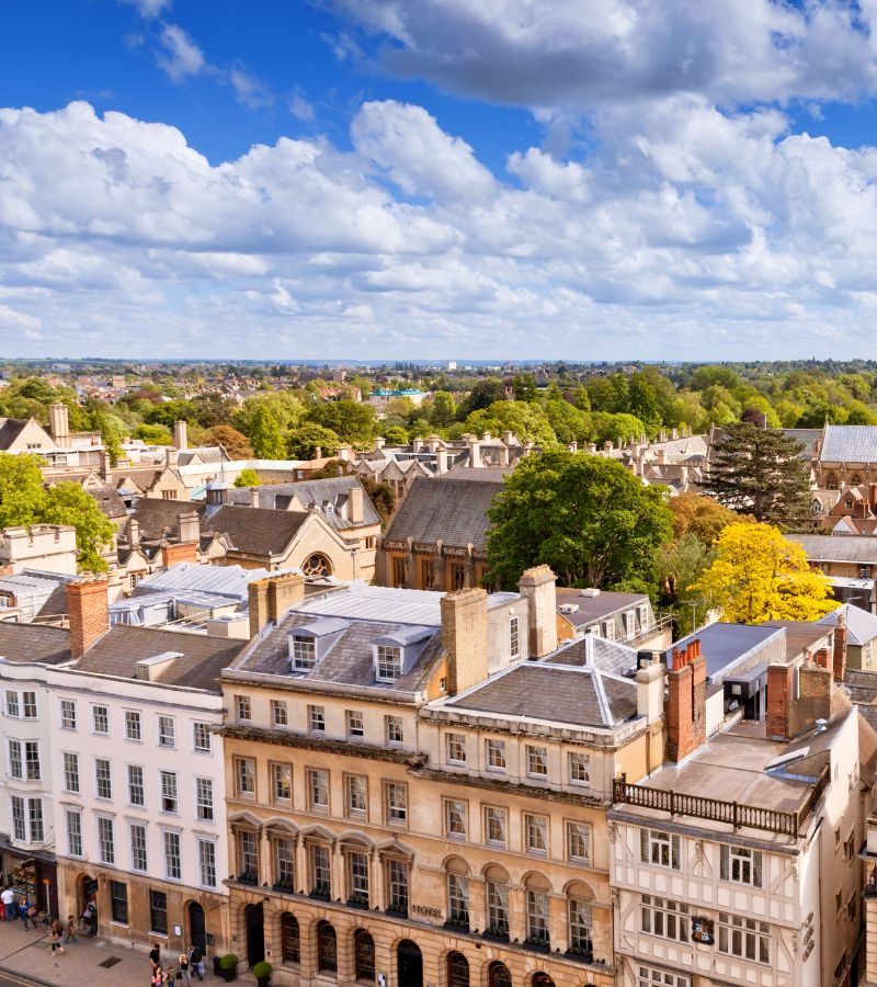 A photo of the rooftops of Oxford