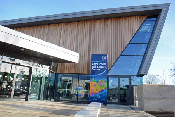 Front of Leys Pools and Leisure Centre