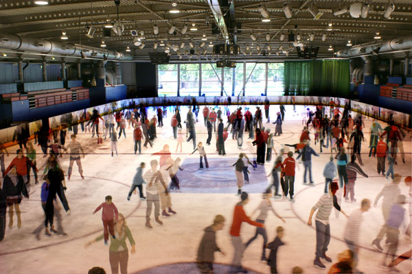 People ice skating at Oxford Ice Rink