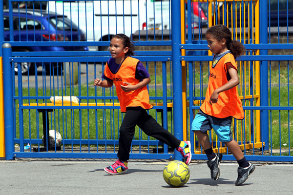 People playing football