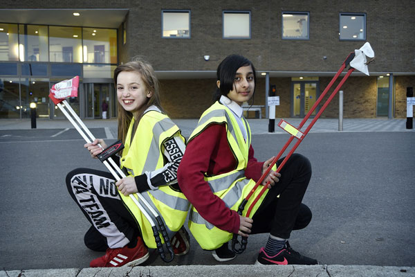 Young people taking part in litter pick